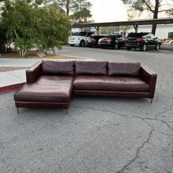 Pottery Barn Jake Leather Sectional ( Can Deliver For $10 )