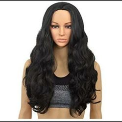 Black Long Bodywave Hair Wig