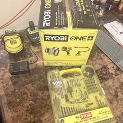 ‼️Combo Ryobi 3 Tools,+Juego De puntillas,+ Batería 4ah Y Cargador