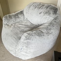 Light Grey Adult Bean bag Chair
