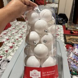White Christmas Ornaments 
