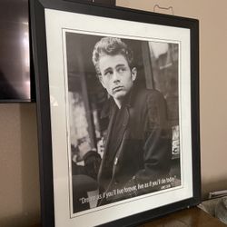 James Dean Poster With Frame