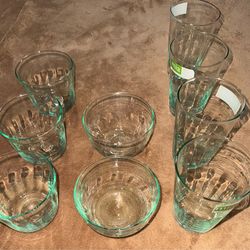 Mia Glassware/Drinkware 9 pieces