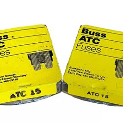 BUSSMANN ATC 15- 6 BUSS FUSES ATO Type 2 Packs Of 3 USA Electrical Auto Etc.