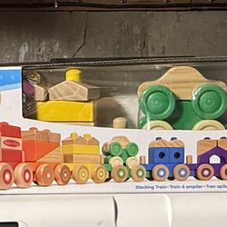 Melissa & Doug Deluxe Wooden Stacking Train - 32” long!!