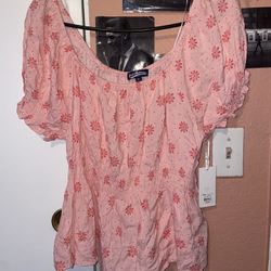 Candies Pink Peplum Top