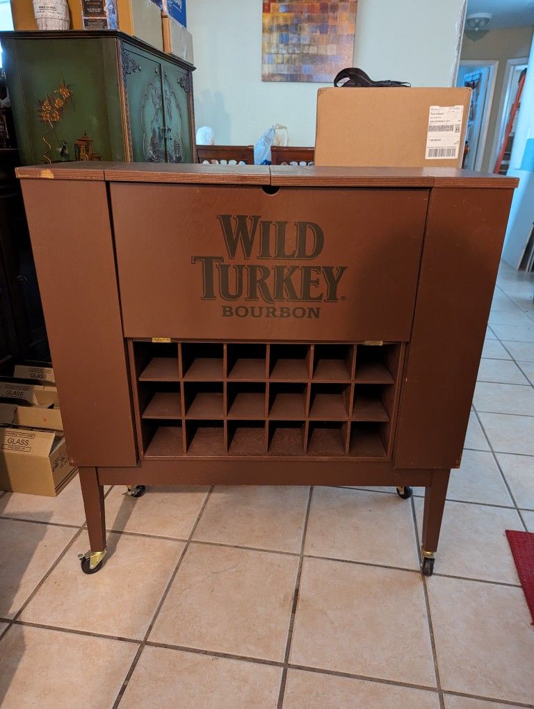 Wild Turkey Bar Cart/Cabinet - Can Deliver