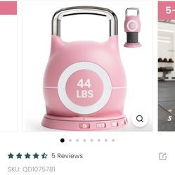 Brand New Pink Adjustable Weight Kettle Bar 44 Pounds
