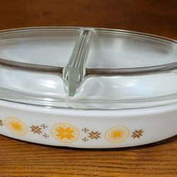 Vintage Pyrex Town & Country Divided Dish