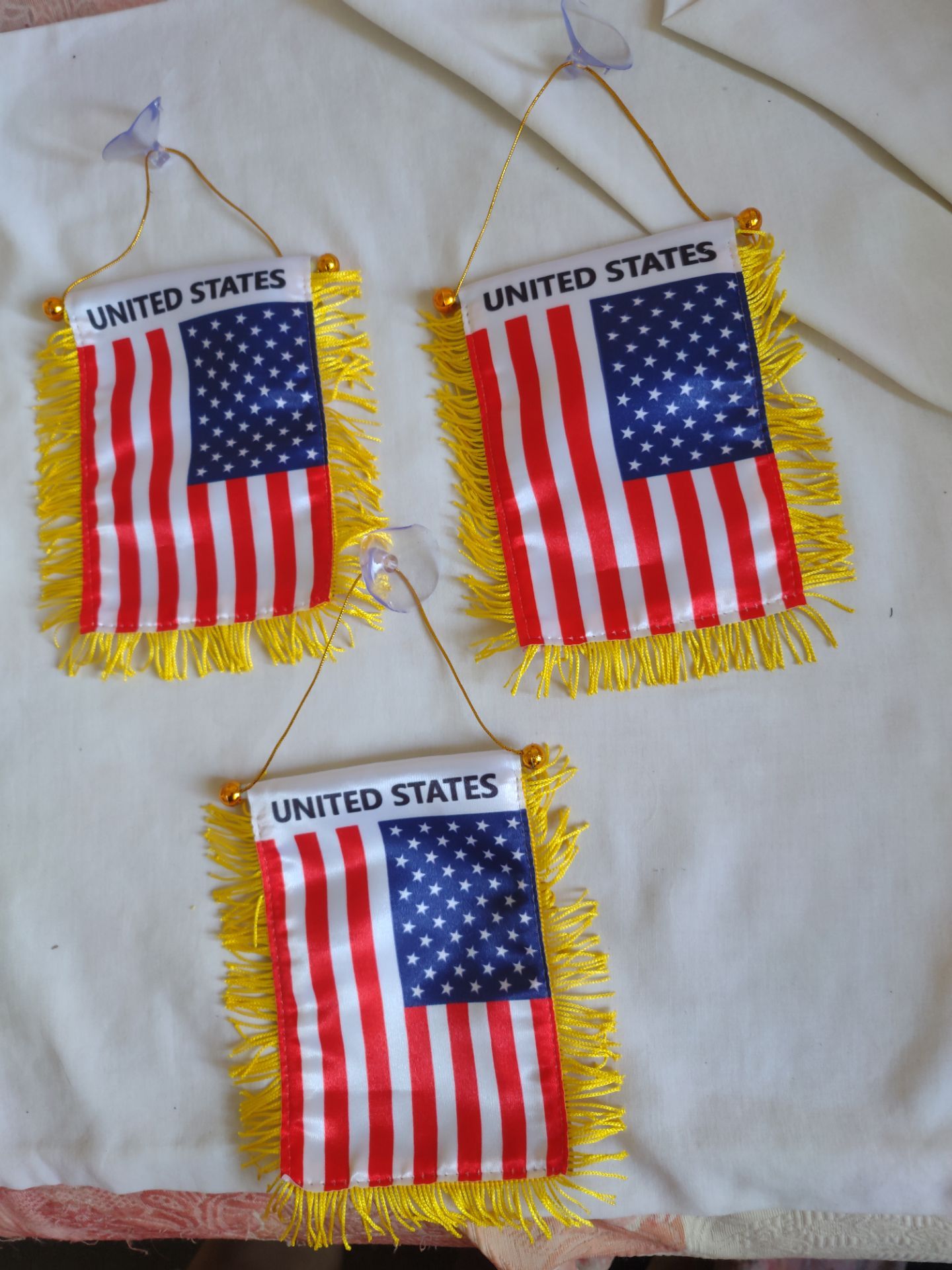 Rear view mirror flags