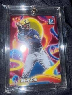 2025 BOWMAN CHROME JESUS MADE /5 🍎RED REFRACTOR🔥