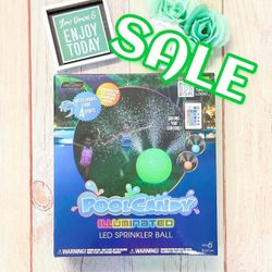 🆕 PoolCandy LED Illuminated Giant Color Changing 28” Sprinkler Ball NEW