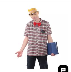 Adult Grab N Go School Nerd Costume