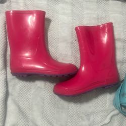 Rain Boots And Mini Backpack