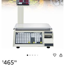  Commercial Digital Scale With Label Printer For Retail And Food Industry - High Precision Barcode Label Printing Scale For Supermarkets, Deli, Butche