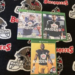 Xbox One Madden NFL 17-19 Video games lot