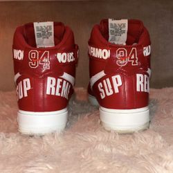 Supreme x Nike Air Force 1 High World Famous Red 2014 - Size 12.5 - 698696 610