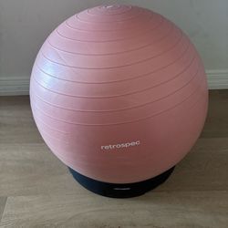 Retrospec Luna Exercise Ball 65cm - Anti-Burst Fitness Equipment for Yoga, Core Training & Stability - Home Gym Swiss Ball for Office & Pregnancy