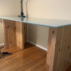 Glass Top Desk. 