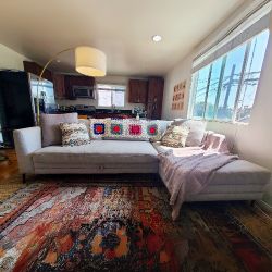 Gray Sleeper Sectional Sofa