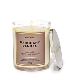 Bath And Body Works Mahogany Vanilla 8oz Candle