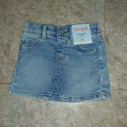 Cat& Jack Denim Baby Girl Skirt New 