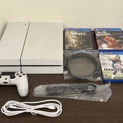 Limited Edition Glacier White PS4 500gb Video Game Bundle