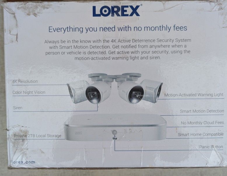 The Lorex model D861A82-8DA4-E
is a robust 4K Ultra HD security system