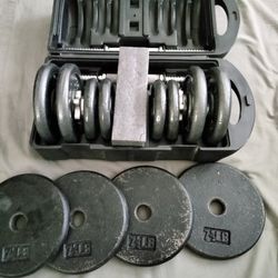 Steel Weight Set With Case Extra Weights