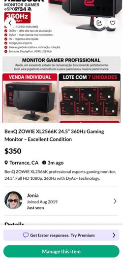 BenQ ZOWIE XL2566K 24.5” 360Hz Gaming Monitor – Excellent Condition