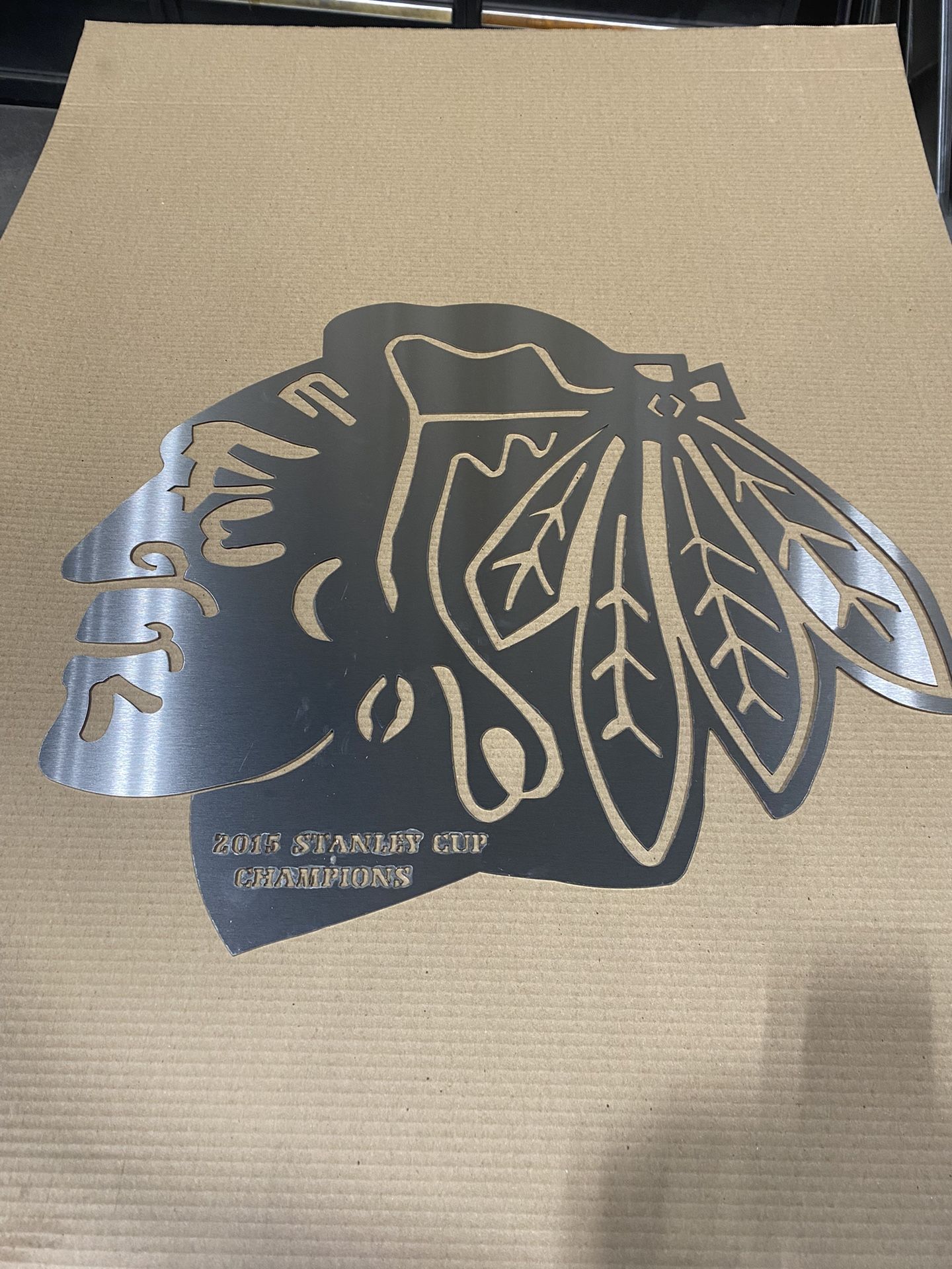 CHICAGO BLACKHAWKS STEEL WALL SIGN