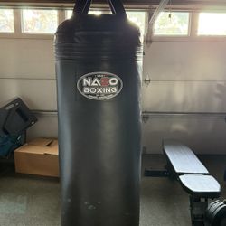 For Sale: Nazo Boxing Heavy Bag – 4ft / 135 lbs (All Black, Made in USA)