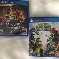 PS4 Sonic Forces & PS4 Garden Warfare