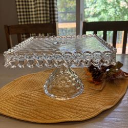 Fostoria Square Cake Plate