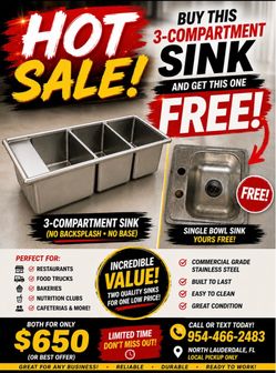 3 compartment Sink