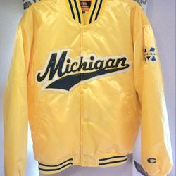 RARE Vintage Colosseum University of Michigan Wolverines Yellow Jacket Mens XL