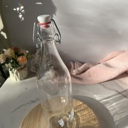 Crate & Barrel Glass Swing Top Bottle