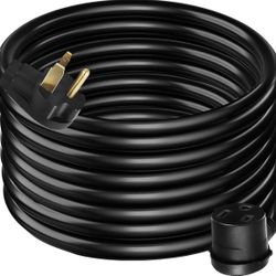 heavy-duty power cord, likely an RV or EV extension cord, designed for high-amperage applications.
