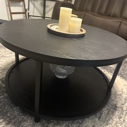 Black Wooden Coffee Table 