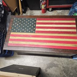  Solid Wood Storage Box American Flag