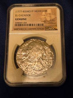 1777-83 Mexican 8 Reale from El Cazador Shipwreck