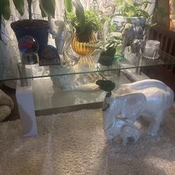 Glass coffee table.   
