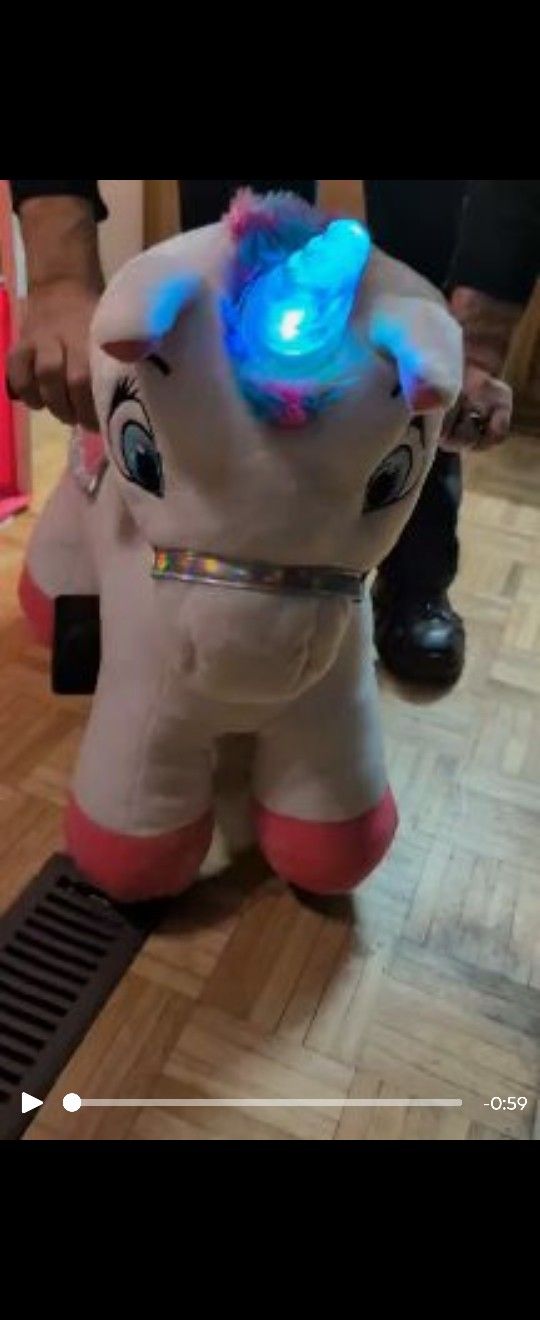 Kids Ride On Unicorn With Stable