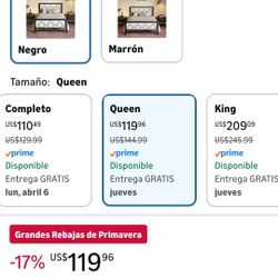 Metal  Bed  Queen  Nuevo 