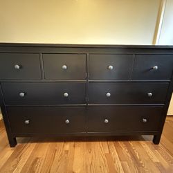 IKEA Hemnes Black 8 Drawer Dresser
