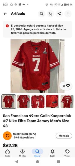San Francisco 49  Colin kaepernick #7 size #52