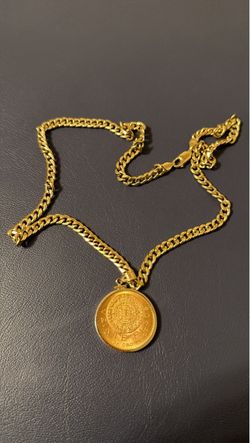 20 pesos 1995 22k coin/ 10k cubin chain