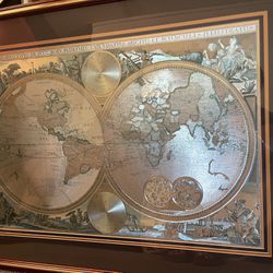 Double Hemisphere World Map 