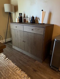 IKEA TONSTAD Dark Oak Wood Buffet Cabinet