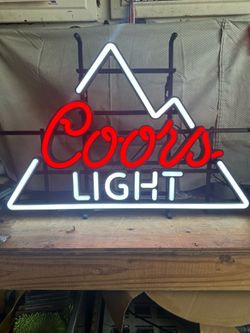 Coors Light Neon Mountain Sign